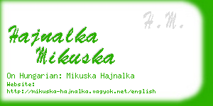 hajnalka mikuska business card